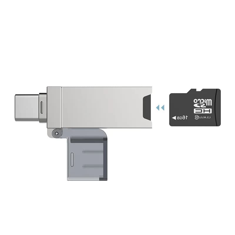 DM USB C Carta di Lettore di CR006 Micro SD/TF Tipo C Multi Memory Card Reader per MacBook o smartphone con USB-C interfaccia