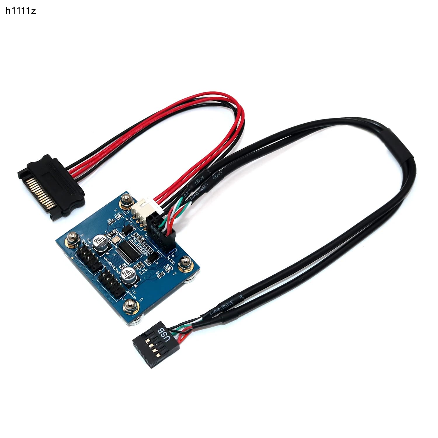 Cavo Usb 9 Spille Scheda Madre Hub Splitter 1 a 2 Cavo di Prolunga Adattatore 9-Spille Connettori con Sata cavo di Alimentazione Del Piede Del Magnete