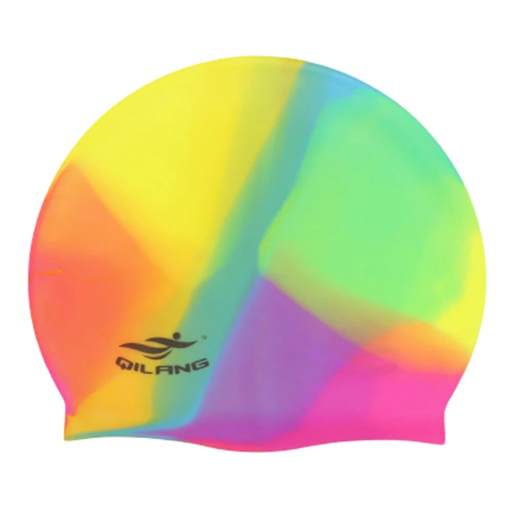 Women of Men of Ladies Rainbow Colorful Silicone Ear Waterproof Hair Long Shoe Protection Swimming Pool Swimming Pool Swimwear Mat Adult Hats