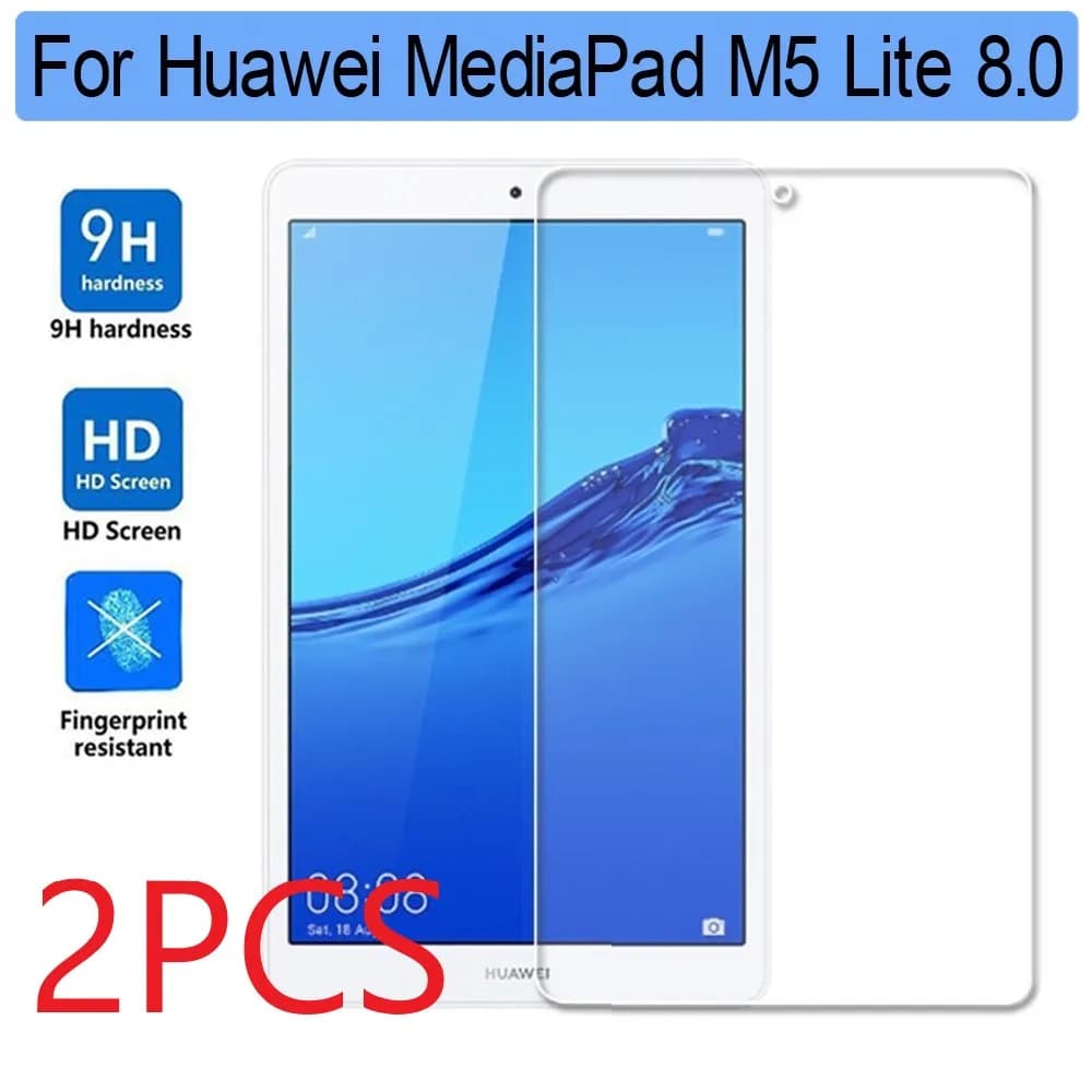 2 pezzi di vetro temperato per Huawei Mediapad M5 Lite 8 "8.0 JDN2-L09 W09 pellicola salvaschermo per Tablet per Huawei M5 Lite