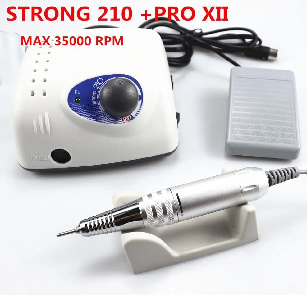 35000 rpm STRONG 210 Micromotor Manipula and control box Electric Nail Drill Manicure Manicure equipment for nail art