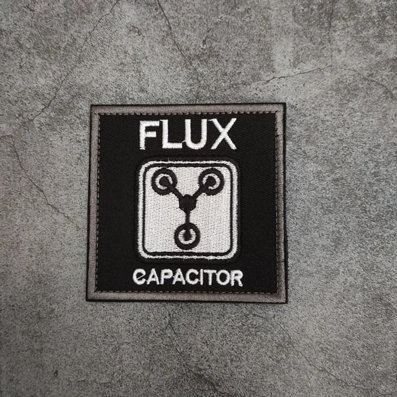 FLUX CAPACITOR BACK TO FUTURE TEE Embroidery Patches Tactical Badge For Clothes Backpack Vest DIY Applique