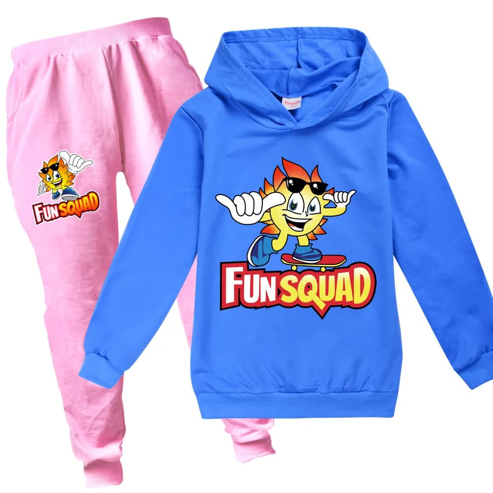 Fun Squad Gioco Abbigliamento per bambini Abbigliamento in cotone per bambini Completo Videogioco per bambini Ragazzo Ragazza Felpe con cappuccio T-shirt a maniche lunghe + Pantaloni 2 pezzi / set
