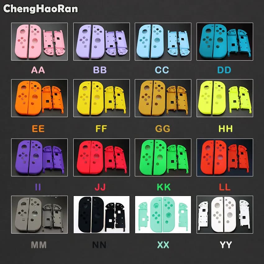 ChengHaoRan per Nintend Switch NS NX Joy-Con Controller FAI DA TE L R Custodia Shell Custodia In Plastica Verde Viola Rosa Rosso Copertura