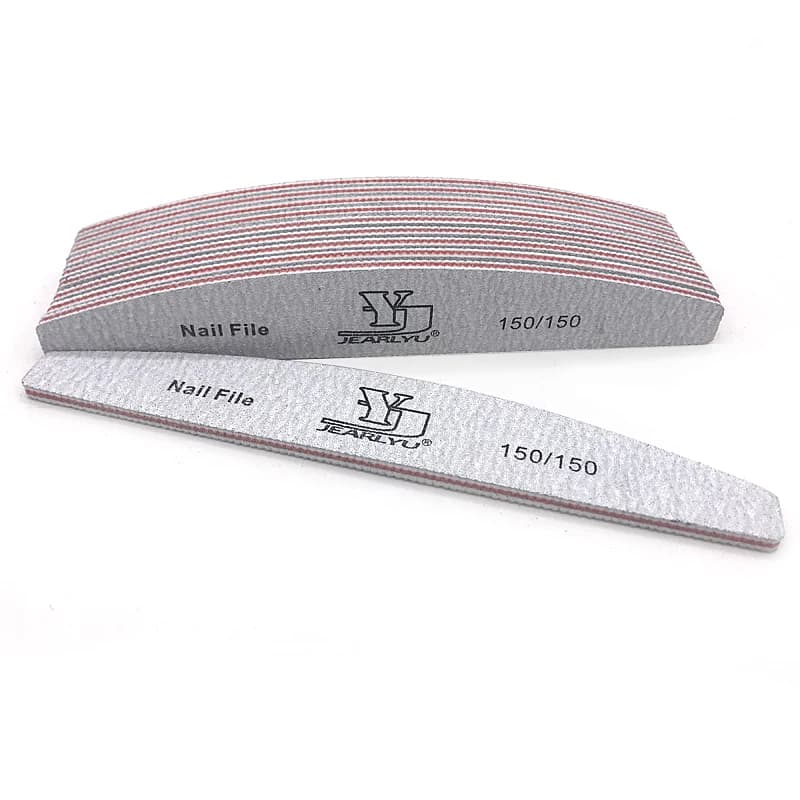 10 pz/lotto Lima per unghie a forma di barca, buffer abrasivo 150/150, portatile, per pedicure, lucidatura, bellezza, per tutti i gel UV, strumenti professionali per la brillantezza e l'artigianato delle unghie