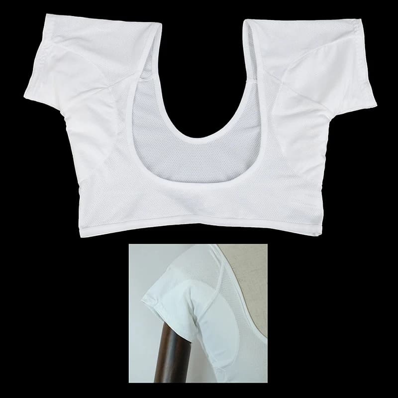 1 Pcs T-shirt Shape Sweat Pads Reusable Washable Underarm Armpit Sweat Pads Perfume Absorbing Sweat Size M/L