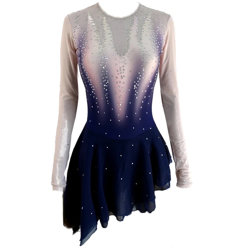 LIUHUO Ragazze vestito da pattinaggio di figura Donne costumi donna per balli latini pattinaggio classificando costumi signora costumi di pattinaggio su ghiaccio BD495