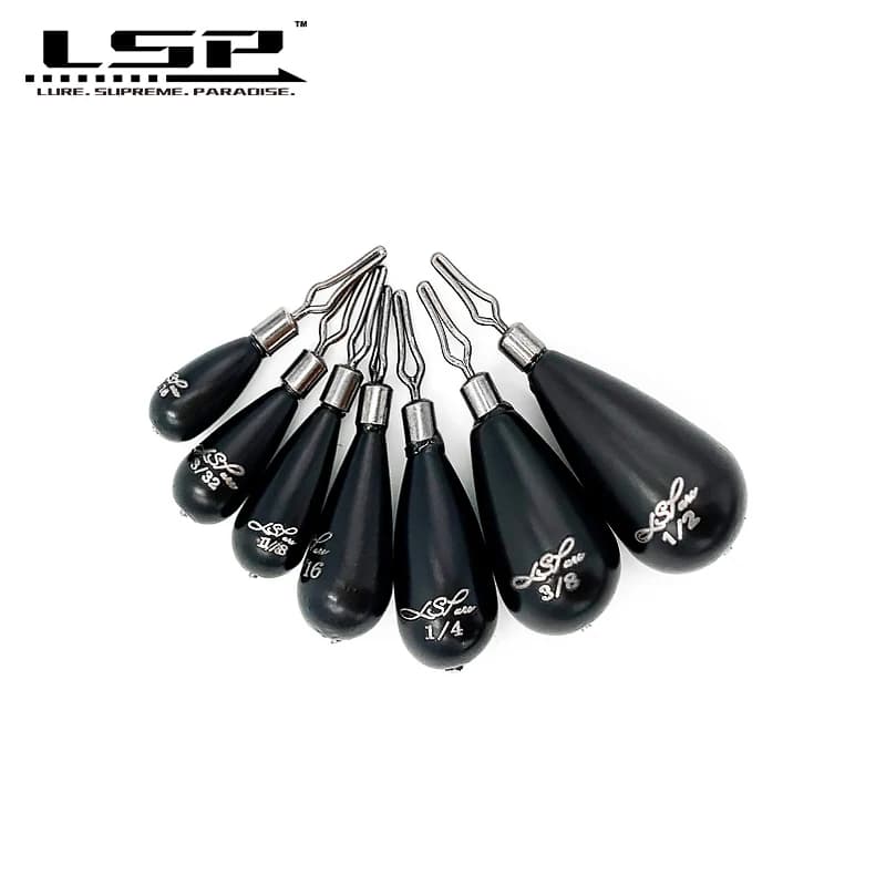 LSP Rig Sinker Column accessory Lure Fishing rains Drop fishing accessories Black fishing weight Tungsten drop iron