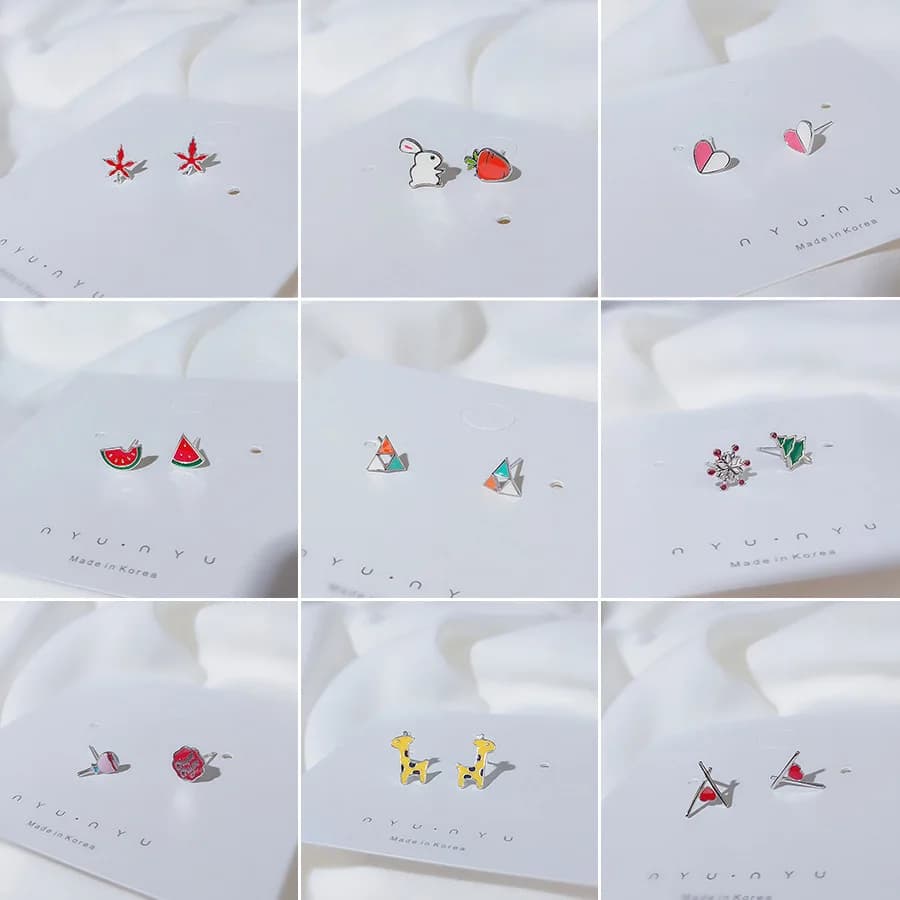 925 Sterling Silver Heart Star Dog Stud Earrings For Women Wedding Brincos pendientes mujer moda 2023