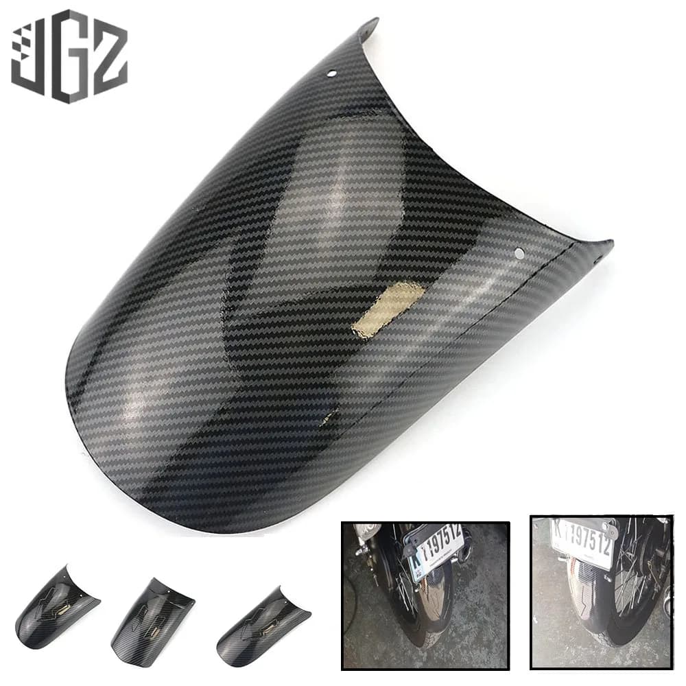 Moto universale in carbonio anteriore posteriore parafanghi Splash Extension Pad parafanghi ruota per Honda Yamaha Chopper Scooter Dirt Bikes