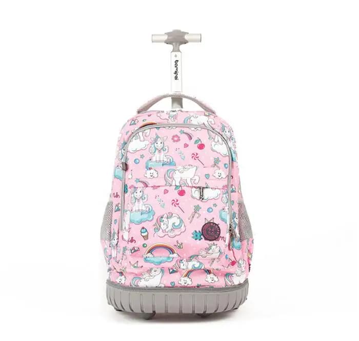 Zaini trolley da viaggio da 18 pollici borse per adolescenti Zaino scolastico con ruote ragazzi Zaino con ruote Zaino scolastico per bambini Su ruote