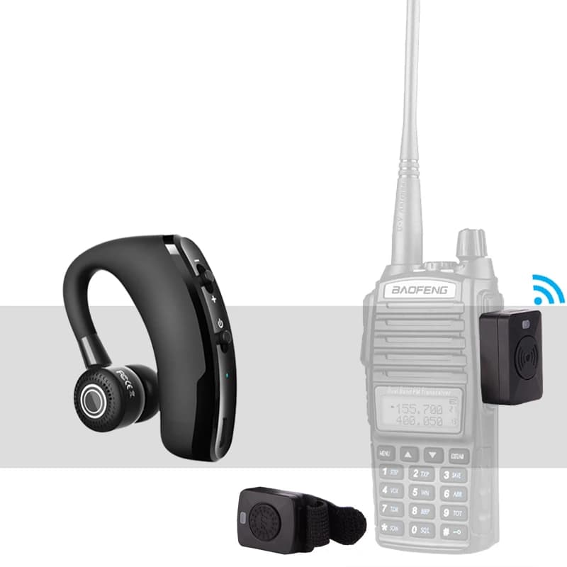 Walkie Talkie Wireless Bluetooth Headset Bidirectional Radio BT Headset for Motorola Kenwood Baofeng 888S UV5R