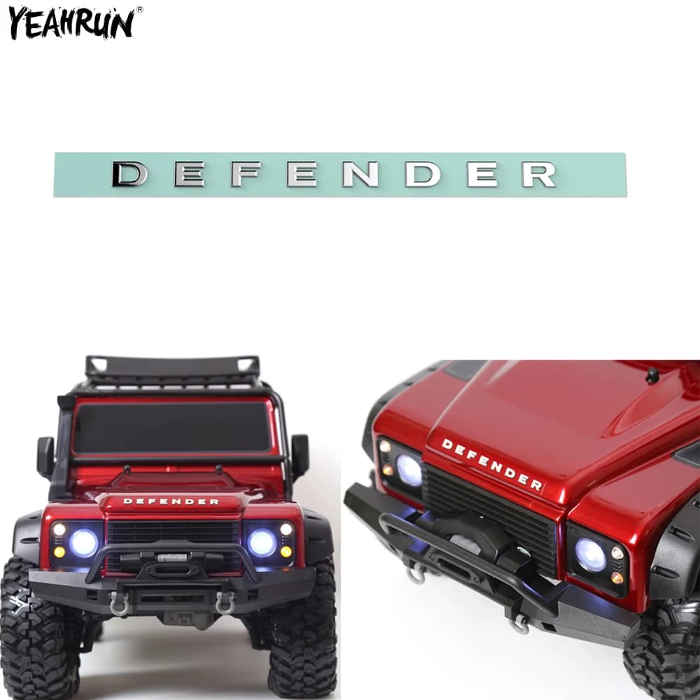 YEAHRUN 1/8 1/10 Bilancia RC Auto Logo Adesivo Per TRX-4 Defender D90 D110 Adesivi In Metallo Decalcomanie Parti di Decorazione FAI DA TE