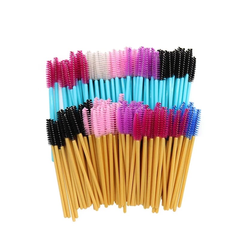 50 pcs Use And Drop Brush Eyelashes Mascara Sticks Applicator Eyebrows Spoolies Brushes Extension Eyelashes Supplies Beauty Tool