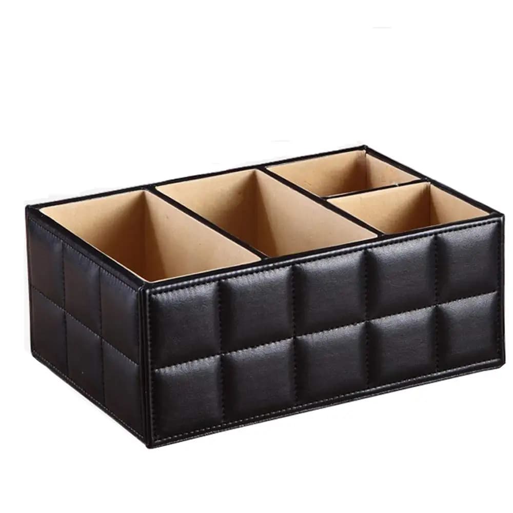 Desk Organizer 4 Scomparti Matita di Controllo Remoto Del Telefono Mobile Business Carte Cucitrice Titolare Cosmetici Scatola di Immagazzinaggio Dell'organizzatore