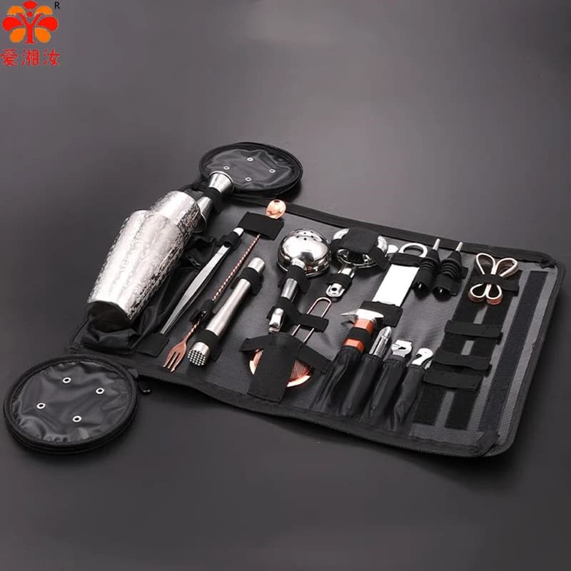 Borsa portaoggetti portatile per shaker, kit per cocktail, per professionisti del bar, borsa per caraffa vuota, senza strumenti inclusi