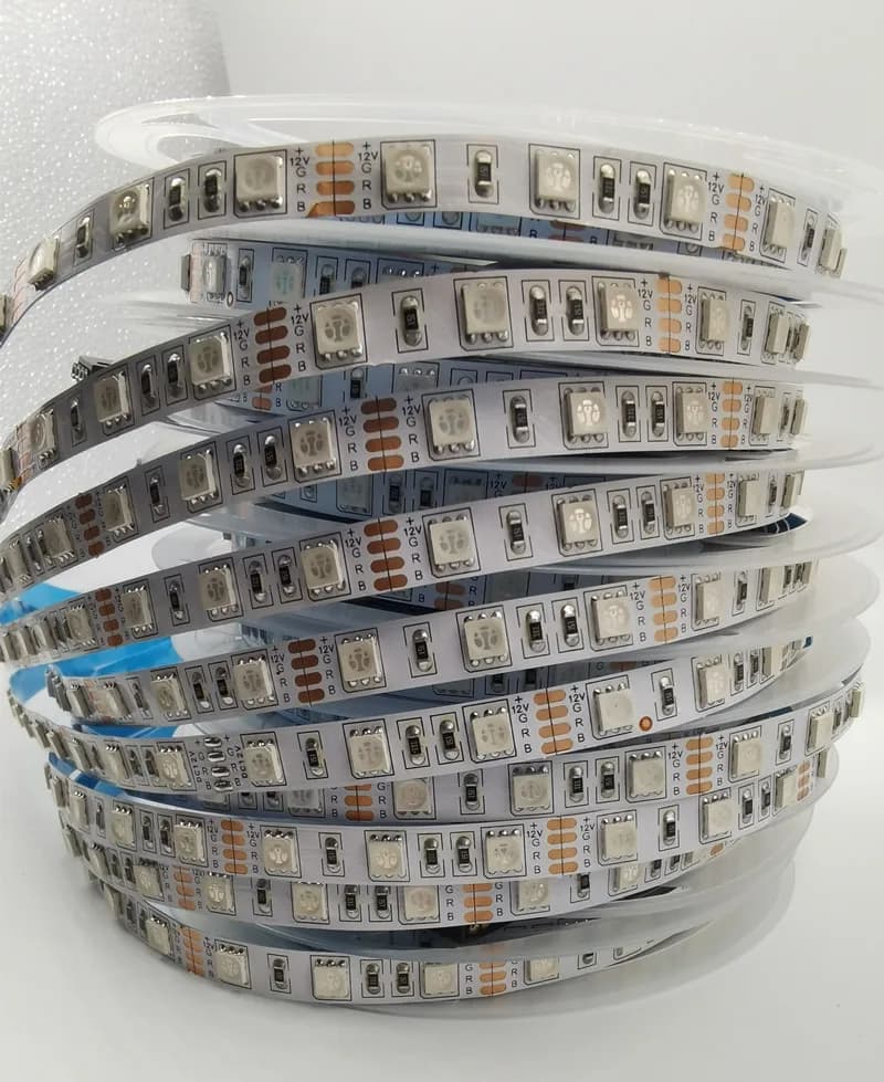 Striscia LED SMD 5050 RGB 5M 300LED DC 12V 24V CCT RGBCCT RGBW RGBWW BIANCO BIANCO CALDO Strisce luminose LED Fita flessibili