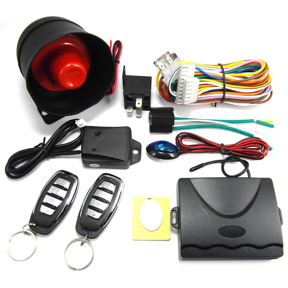 Sistema di allarme universale per auto unidirezionale con sirena per veicolo da 12 V CC che ha un sistema di chiusura centralizzata