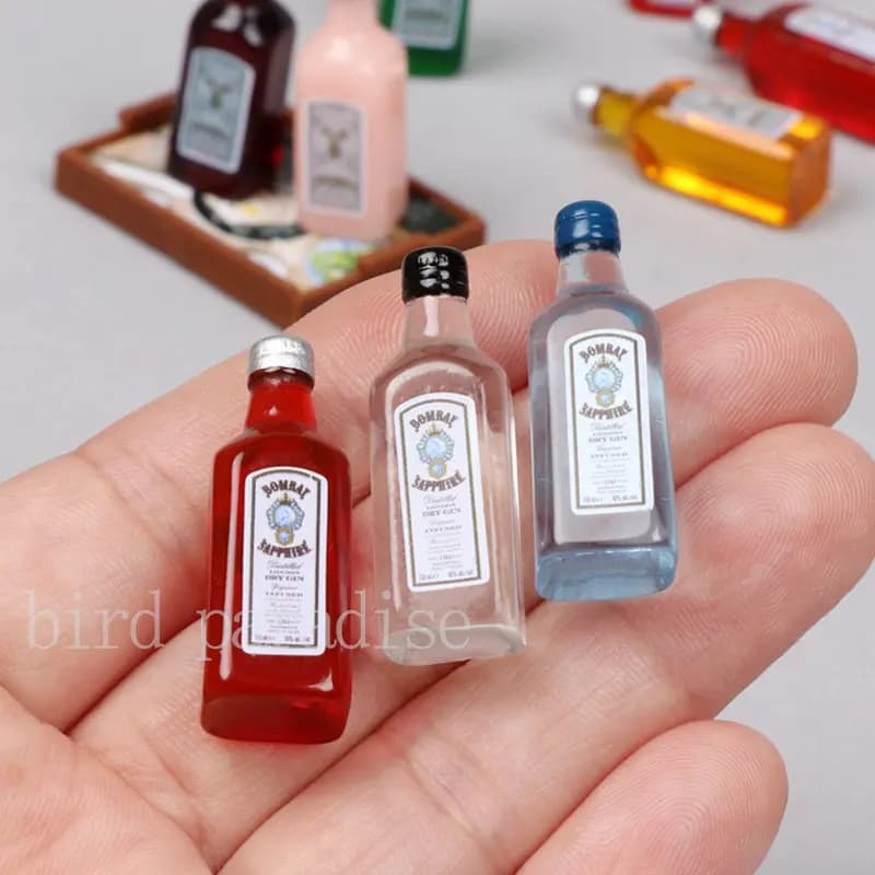1/12 DollHouse Scene Decor Accessori In Miniatura Cibo Bevanda Modello Giocattoli Mini Bottiglia di Vino di Licore Per Bjd Ob11 Casa di Bambola Giocattolo Per Bambini