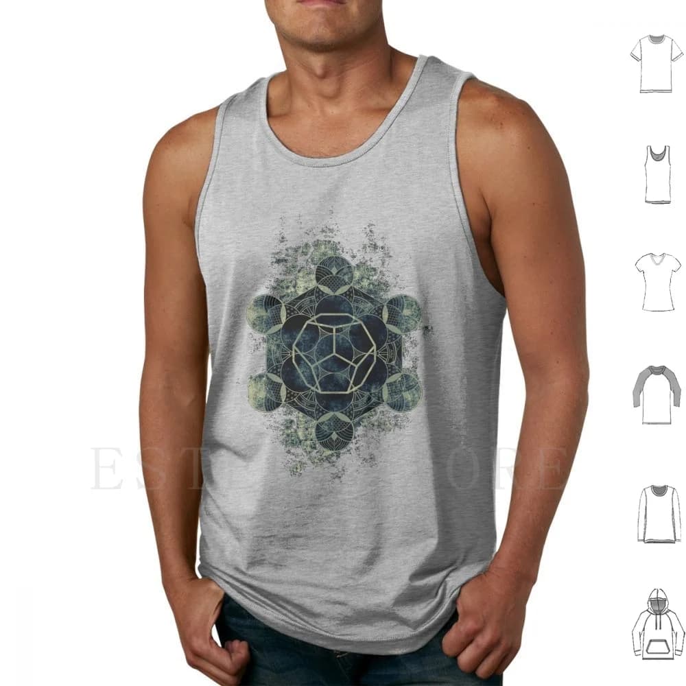 Geometria sacra per la tua vita quotidiana Canotte Canottiere senza maniche Yoga Mandala India Chakra Geometria sacra Magia spirituale
