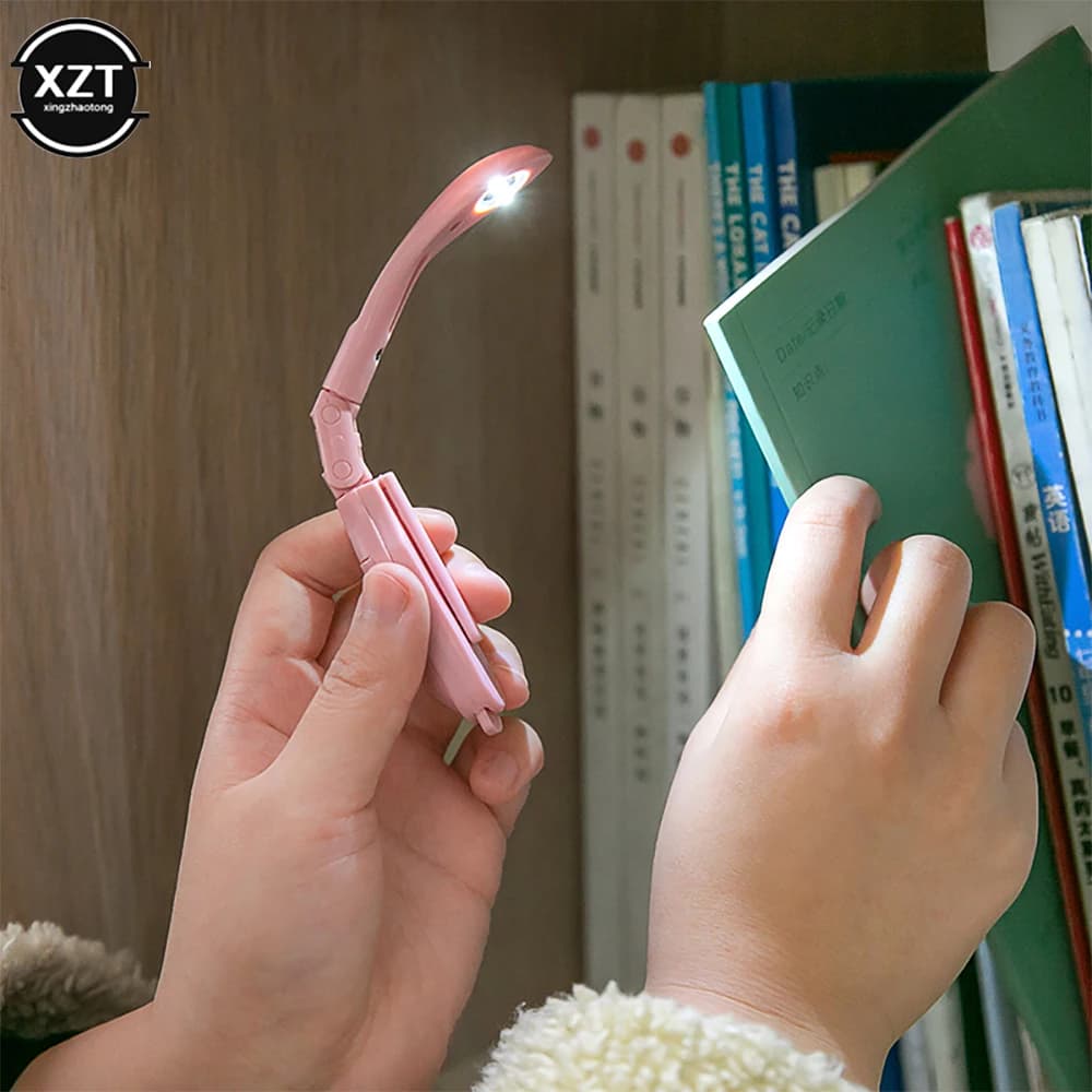Lampada da lettura pieghevole a LED per la protezione degli occhi a Led portatile lampada da lettura da viaggio Mini lampada da notte a LED a risparmio energetico Clip 4 colori