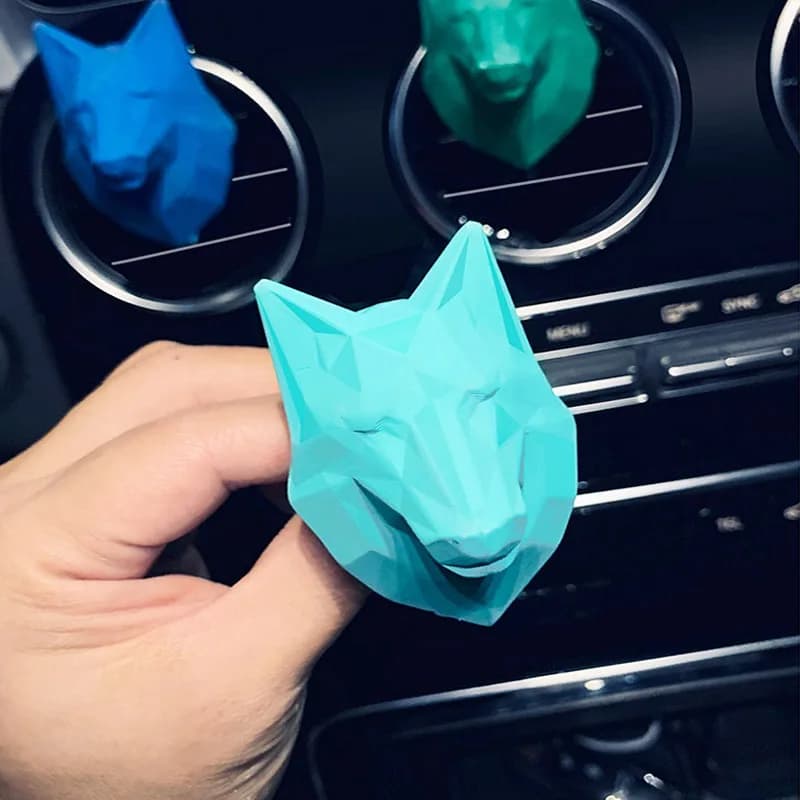 Deodorant for Auto Creative Geometric Wolf Gesso Perfume Auto Air Conditioner Outlet Fragrance Clip Decor aromatherapy ornament