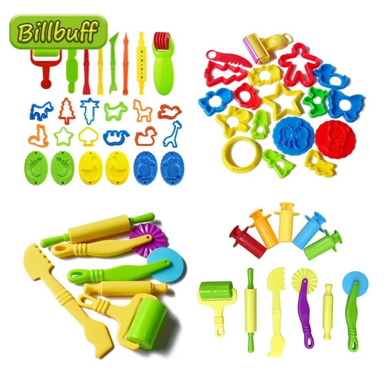 Vendita calda fai da te melma gioca strumenti per pasta accessori plastilina stampo modellazione argilla kit melma set di plastica frese stampi giocattolo per bambini