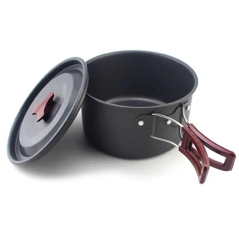 Padella portatile da esterno Piccola padella da campeggio Pentole da picnic Padella antiaderente Stoviglie da cucina Utensili da campeggio