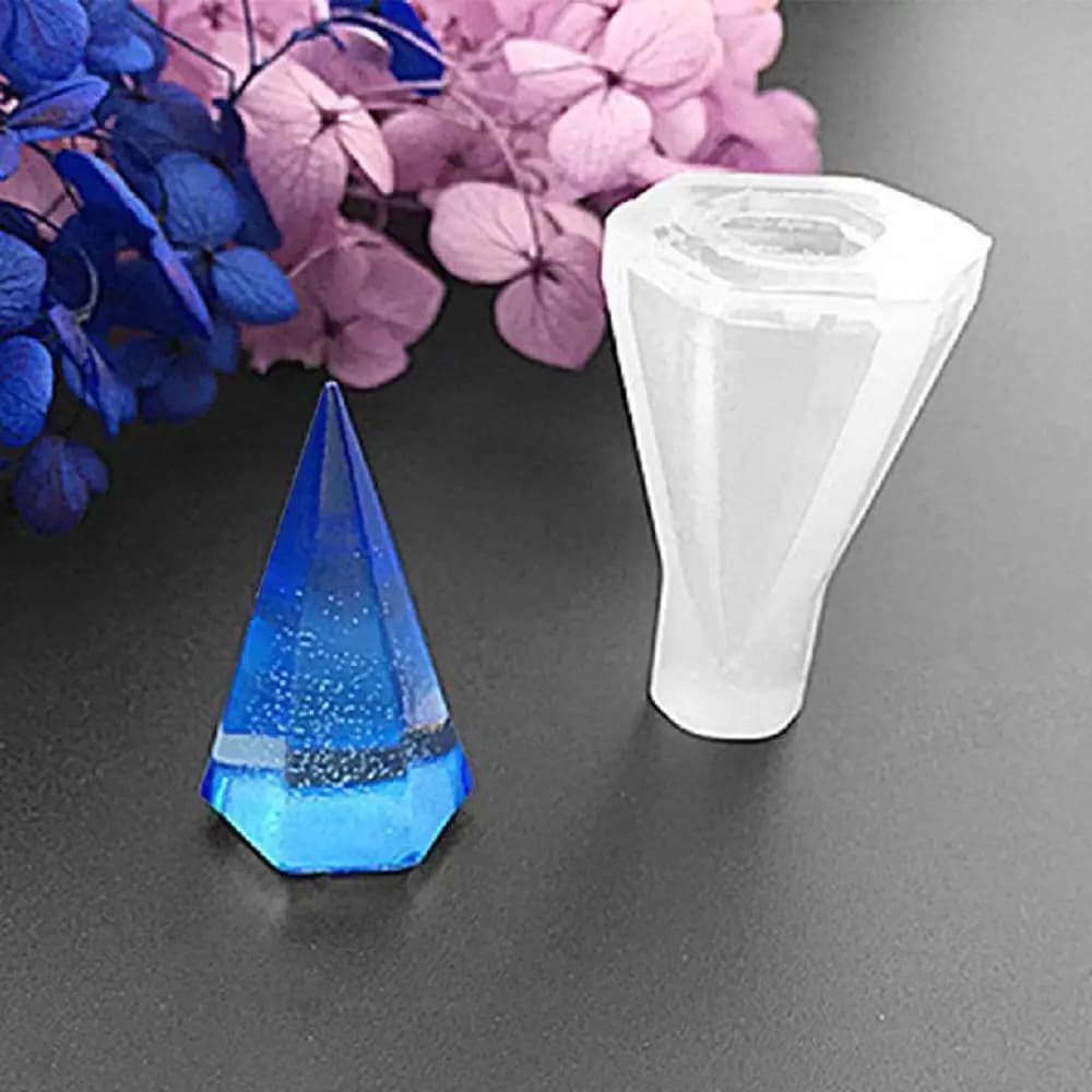 Cono Stampo in silicone fai-da-te Stampo per ciondolo cono di diamante 3D per ciondolo in resina Strumento per la creazione di gioielli artigianali Nuovo arrivo