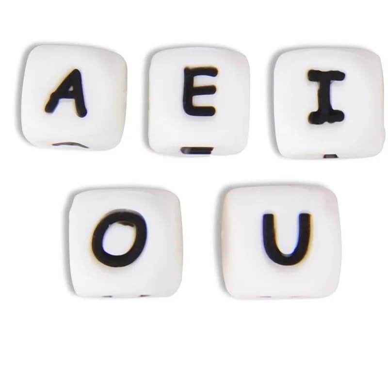 Chenkai 100 pz bianco blu colorato lettera perline in Silicone Food Grade fai da te neonati massaggiagengive ciuccio fascino gioielli giocattolo alfabeto