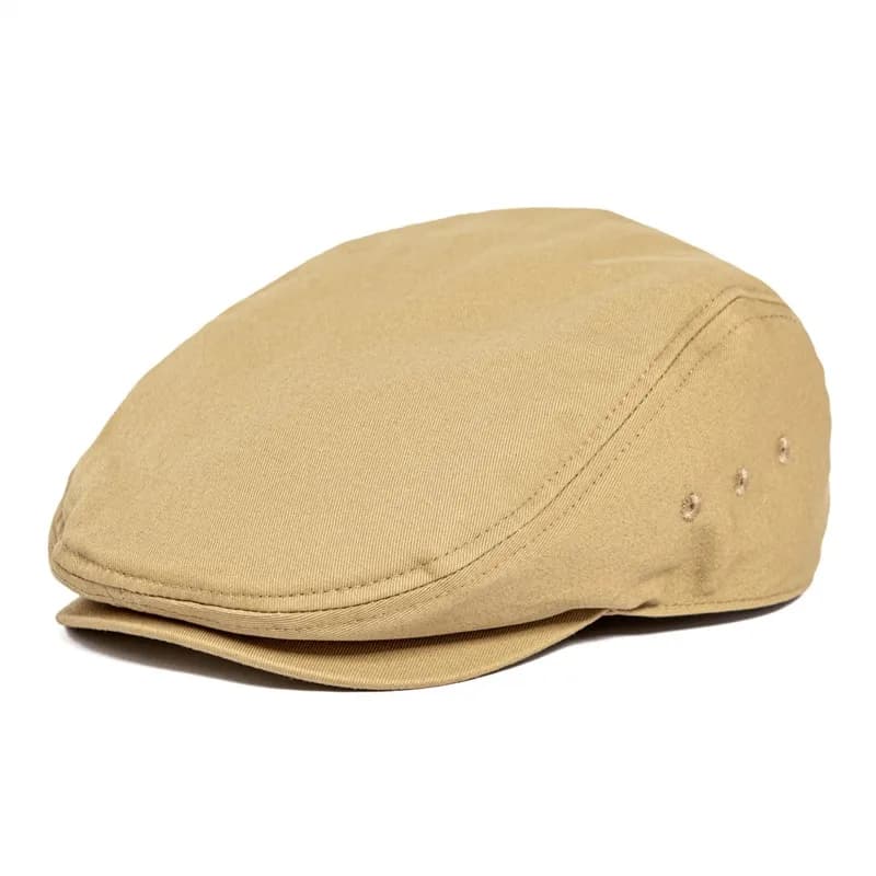 JANGOUL Berretto piatto estivo con foro per l'aria Cappello da pilota in cotone da uomo Cappellino da strillone 826