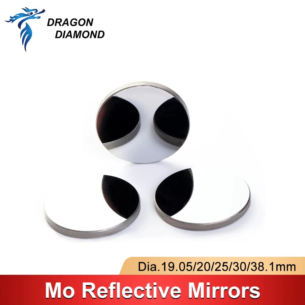 3 pcs reflective mirror Laser diameter 19.05 20 25 30 38.1mm Mo mirror thickness 3mm 5mm for Laser CO2 machine