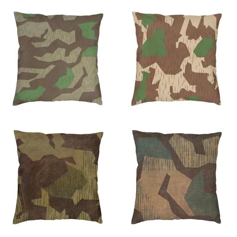 Splittertarn Splinter Camo Camouflage Pillow Sheet Bed linen Sofa WW2 Military Army Art Pillow Federation Decoration Federa