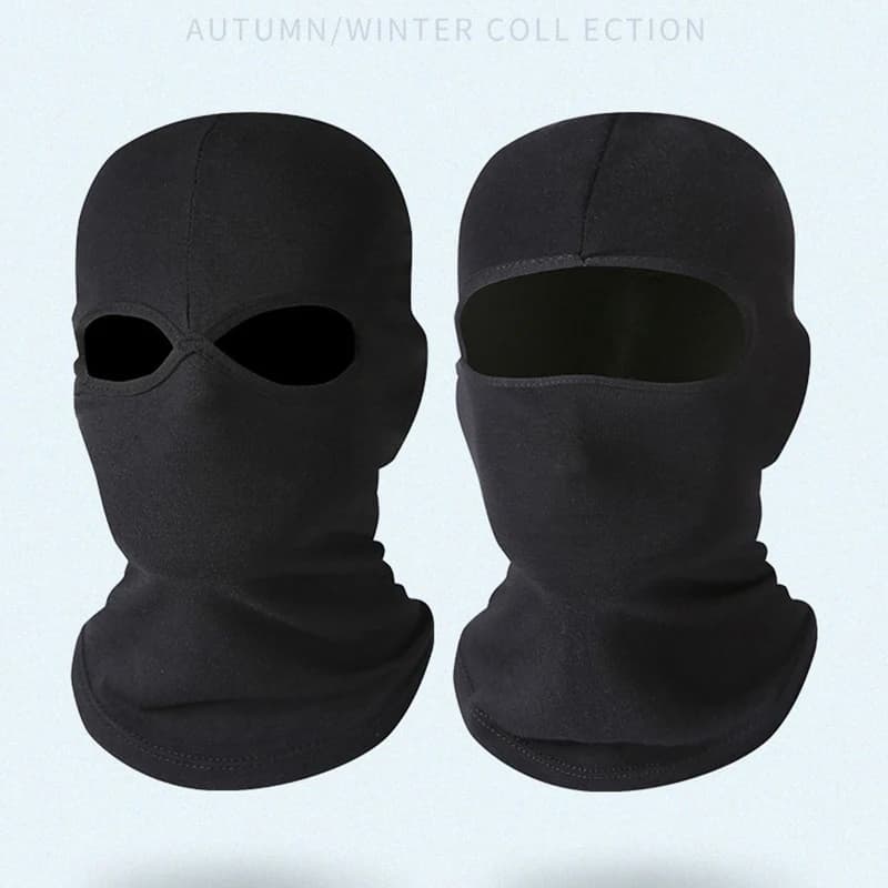 Passamontagna invernale Unisex in pile maschera integrale nera scaldacollo copricapo termico cappuccio da ciclismo Sport sci Snowboard sciarpa cappello