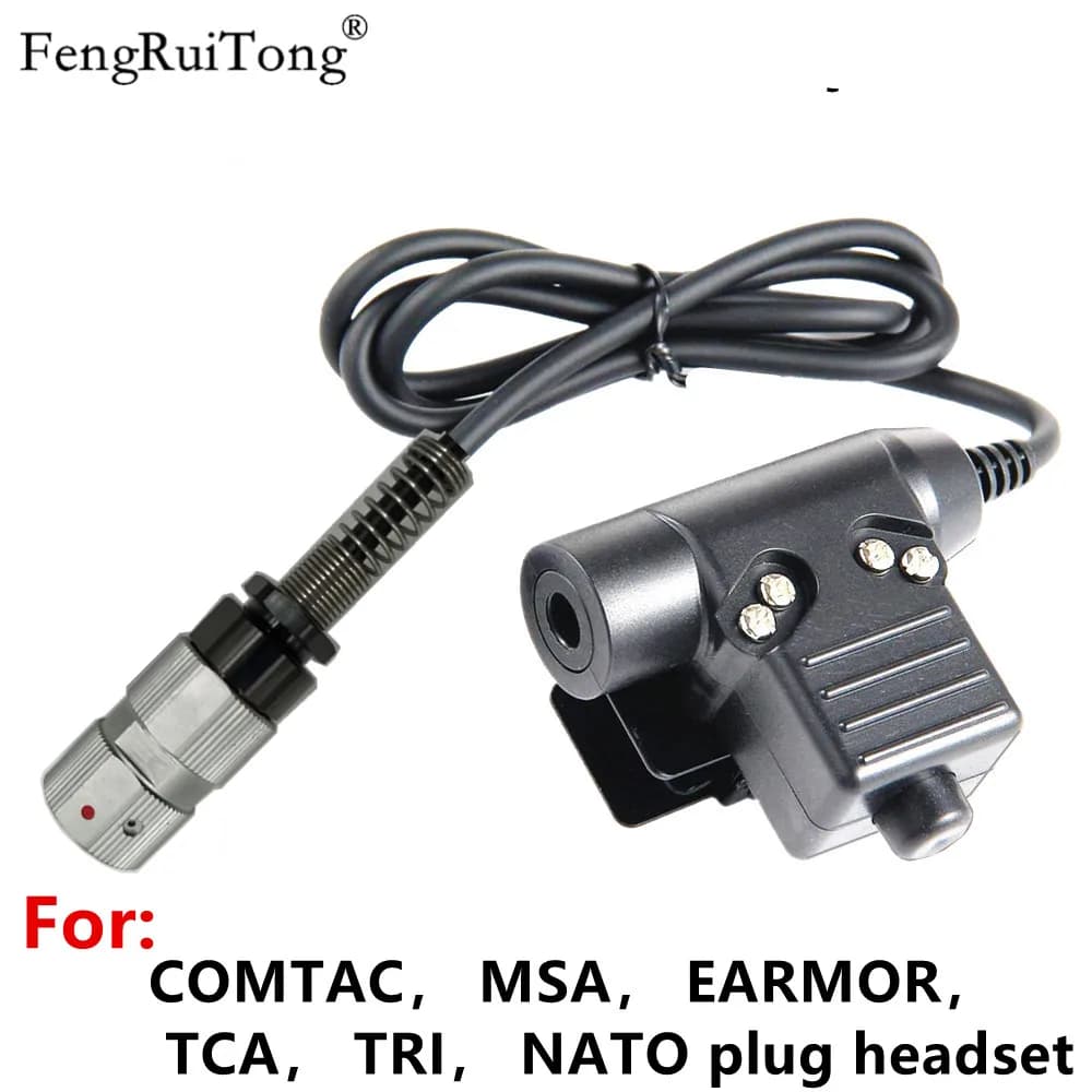 Tattiche PTT per COMTAC MSA EARMOR TCA TRI NATO plug auricolare, per IDF710 PRC-148 PRC-152 tattico 6-PIN Walkie talkie