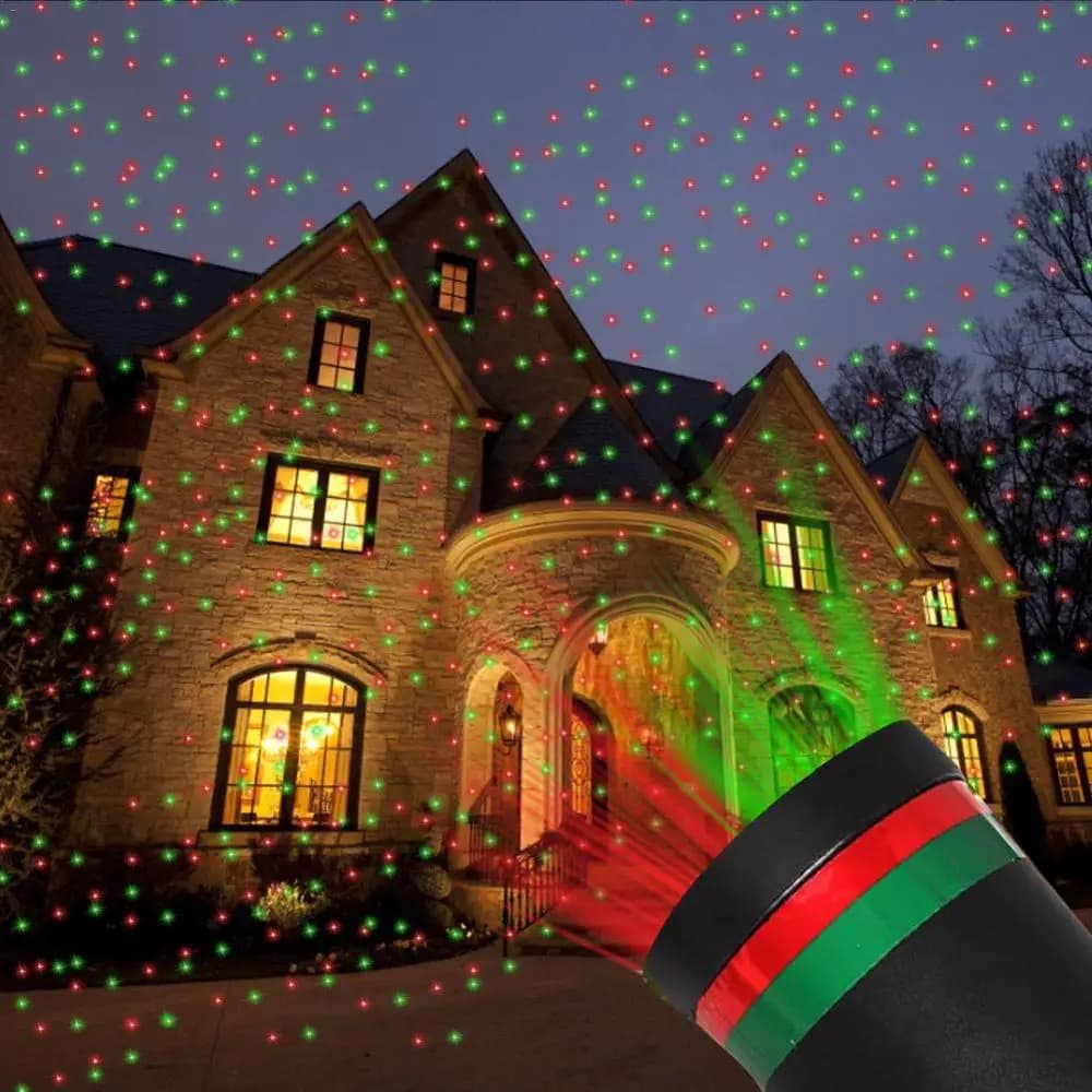 Proiettore a LED mobile per esterni luce rossa e verde cielo pieno stella Laser di natale luce da palcoscenico stella luminosa luci ry faretto da prato IP65