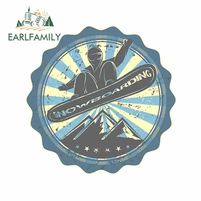 EARLFAMILY 13cm x 12.8cm per snowboard adesivo per auto tavola da surf casco per moto decorazione antigraffio impermeabile VAN Decal