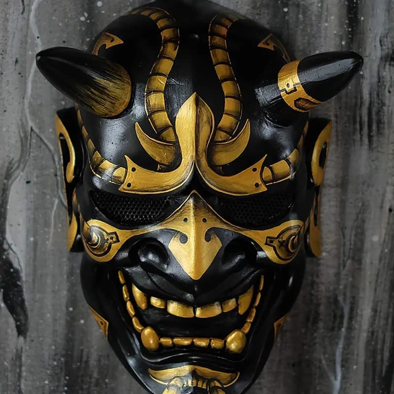 Mask Samurai latex masks Japanese Cosplay soft rubber Horror Anime masks for face costumes Halloween mascara carnival tips