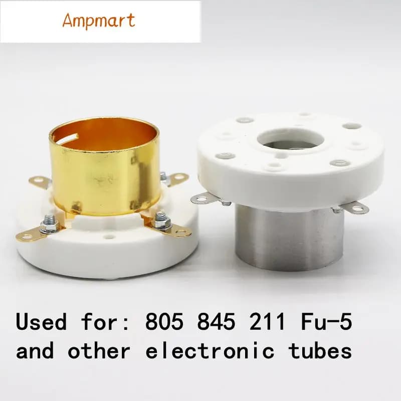 1Pcs Ceramic Large 4-Pin Vacuum Tube Holder GZC4-3B Is Used For 805 845 211 FU-5 Vacuum Tube