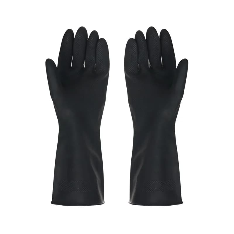 1 pair of black gloves home washing gloves for cleaning garden kitchen dish finger rubber dishwasher gloves for cleaning the house