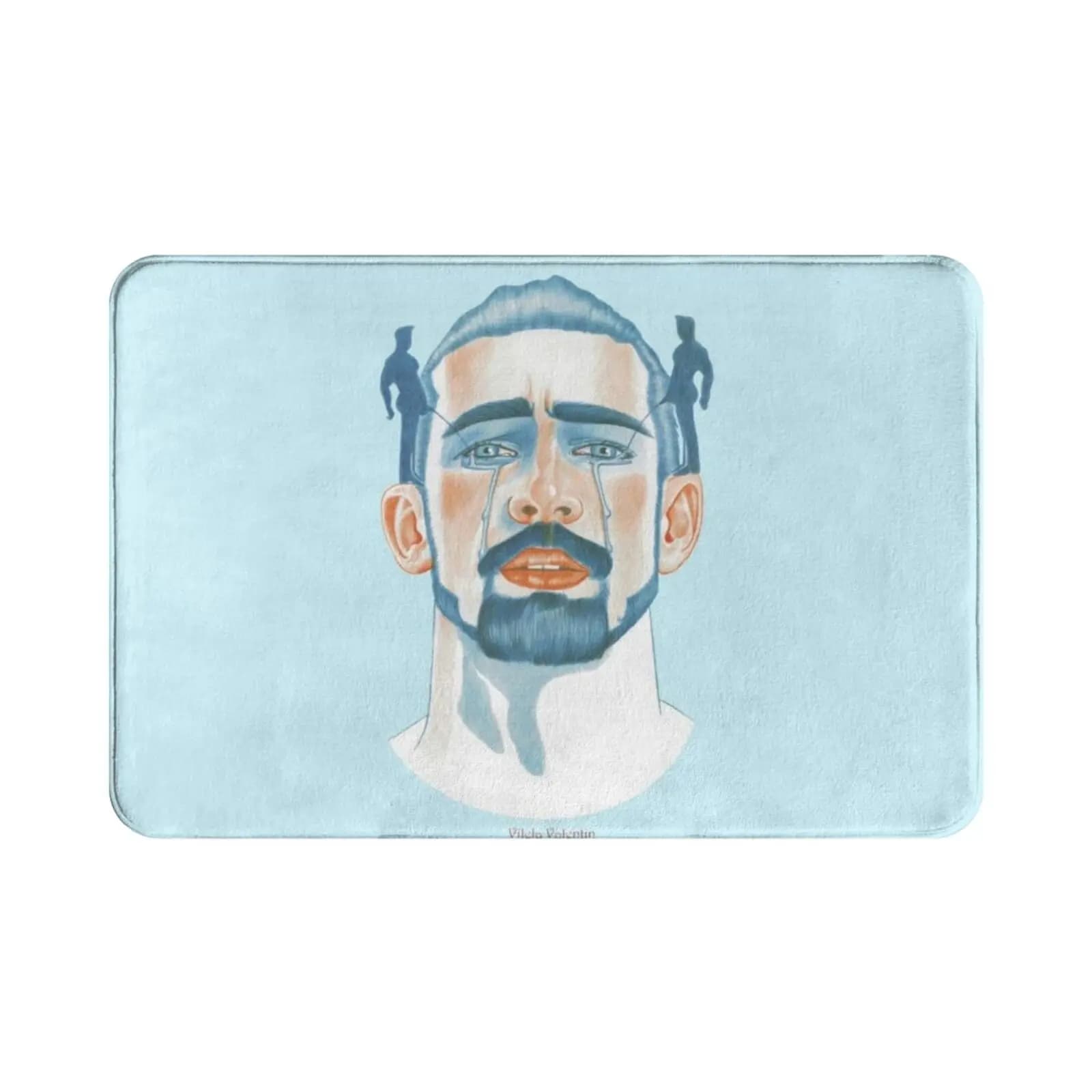 As tears are made Carpet Carpet Bearing Soft Art Man Barba Vilela Valentin Queer
