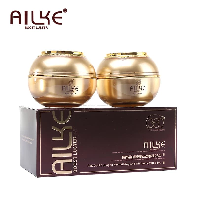 AILKE Set for the treatment of skin-sleaching face, moisturizing, uniform skin tone, anti-aging, wrinkles, for all skin types, cosmetics
