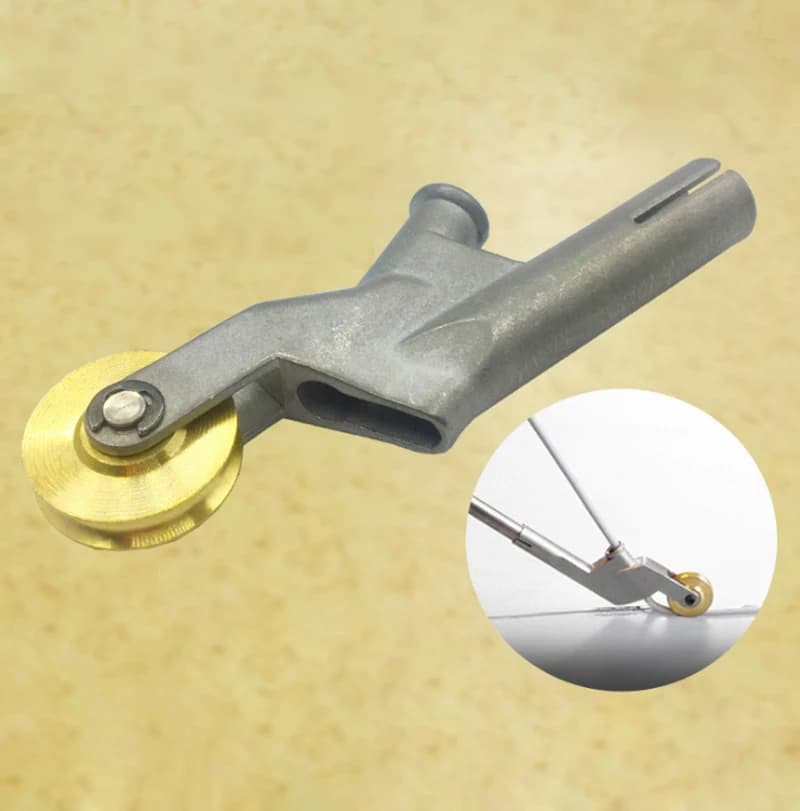 Punta di saldatura rotonda da 3mm/4mm/5mm con rullo Penny in ottone per asta di saldatura per pavimenti Accessori per pistola ad aria calda Pezzi di ricambio per pistola termica