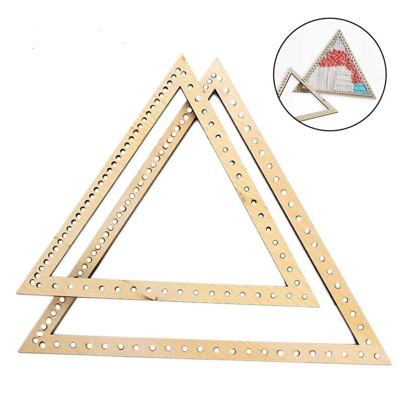 2PCS DIY Wooden Knitting Loom Craft Loom Wall Decor, Handmade Knitting Wall Hangings Wooden Weaving Loom