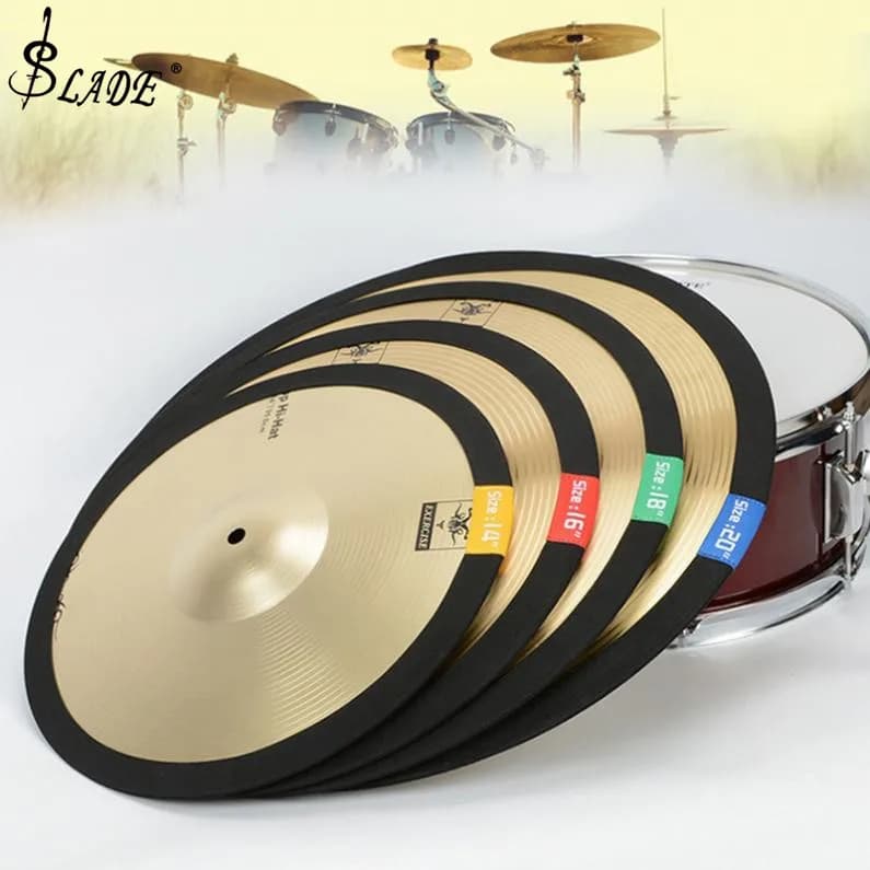 14/16/18/20 Pollici Piatto Muto Cerchio Anello Tamburo Set Hi-Hat Pratica Copertura Pad Suono Arresto Fascia Accessori Per Strumenti