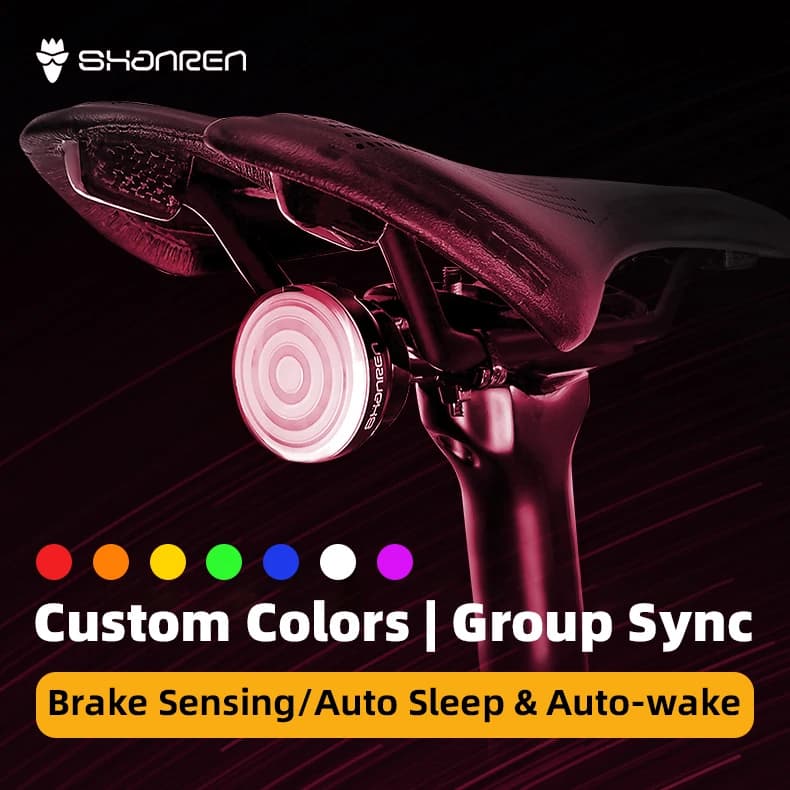 SHANREN itsu Pro LED Smart Brake Sensing USB Rechargeable MTB Road Bike Light for helmet cycling accessories