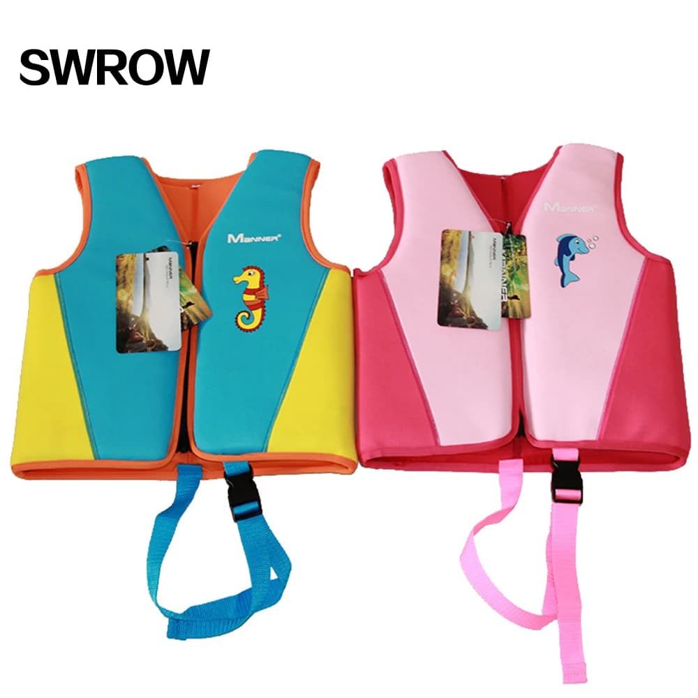 Giubbotti di salvataggio in neoprene per neonati, giubbotto di salvataggio per bambini, sport acquatici, canottaggio per nuoto, giubbotto di salvataggio da spiaggia, pozzanghera per ragazzi e ragazze