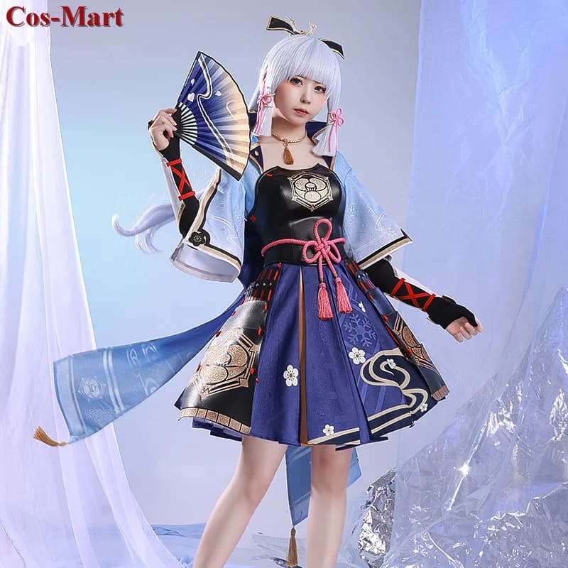 Cos-Mart Game Genshin Impact Kamisato Ayaka Costume Cosplay Cute Kimono Uniform Women's Activities Role Party Game Clothing S-XL