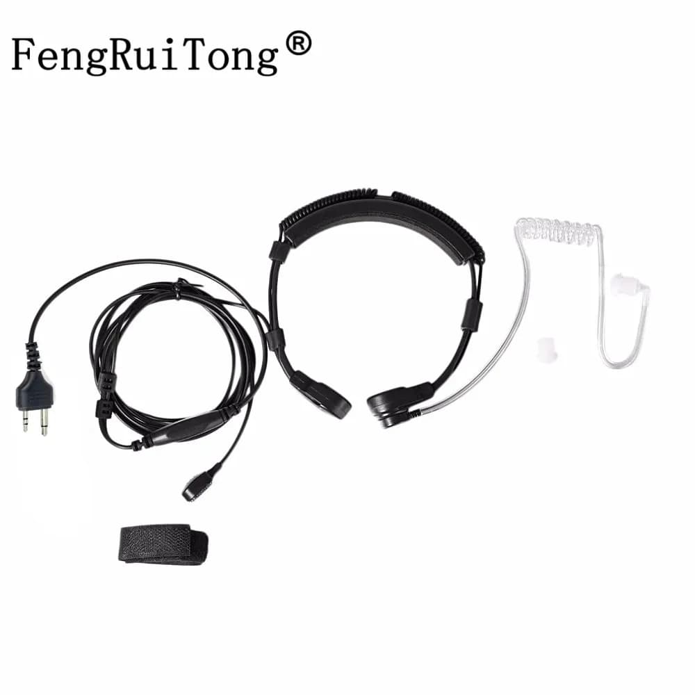 Microfono per gola militare cuffia auricolare Mic PTT per Radio bidirezionale Midland G5 G7 G9 75-785 75-786 75-810 Walkie Talkie