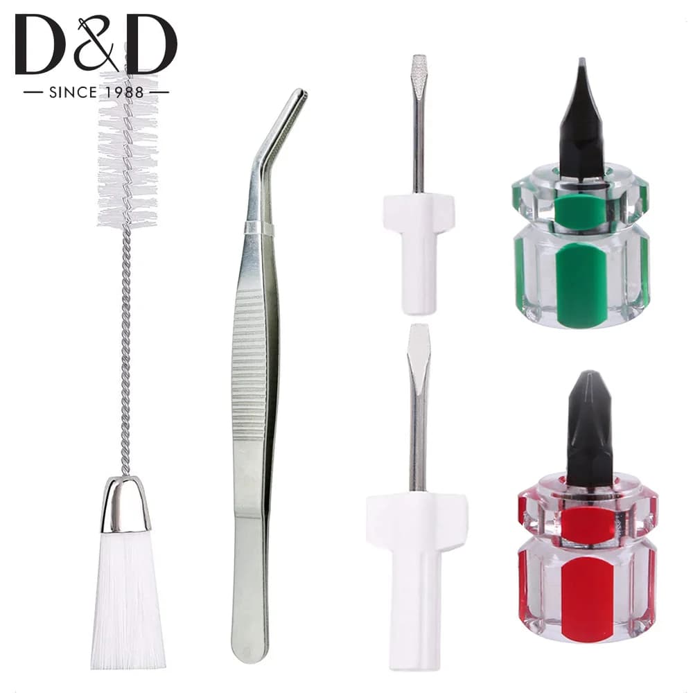 6 pezzi Kit di riparazione per macchina da cucire strumento di riparazione tagliacuci per macchina da cucire Include Kit di spazzole per la pulizia della rimozione del filo del cacciavite